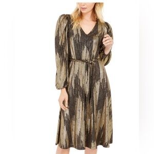 Calvin Klein Gold belted Dress